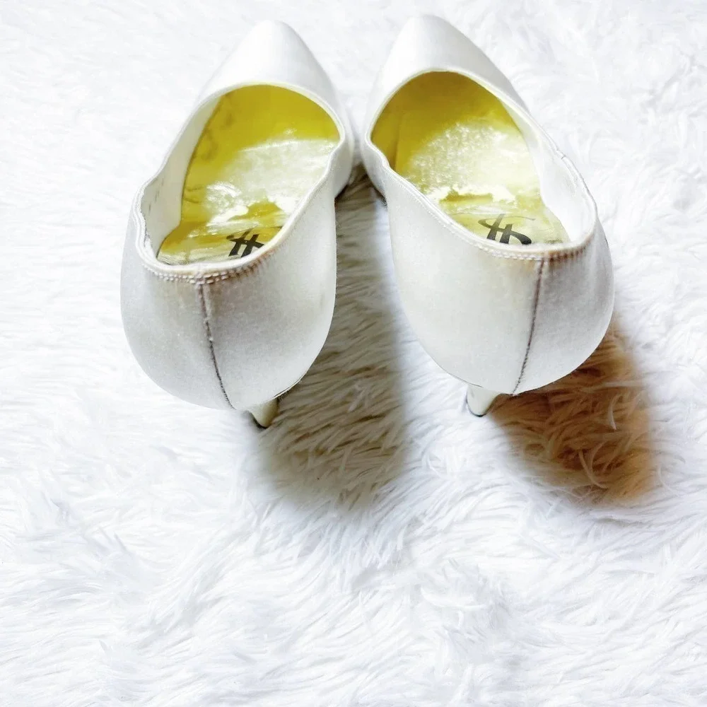 YSL Sleek VTG Silk Pointy Toe Heels SZ6.5 - Picture 7 of 8